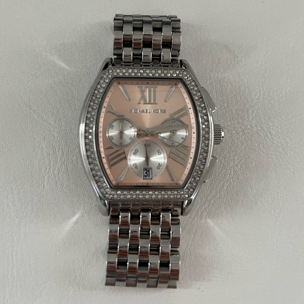 Michael Kors Amherst Chronograph Champagne Dial Stainless Steel MK-5897 Watch - Picture 3 of 7